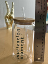 Load image into Gallery viewer, motivation moment.™ glass tumbler measurement
