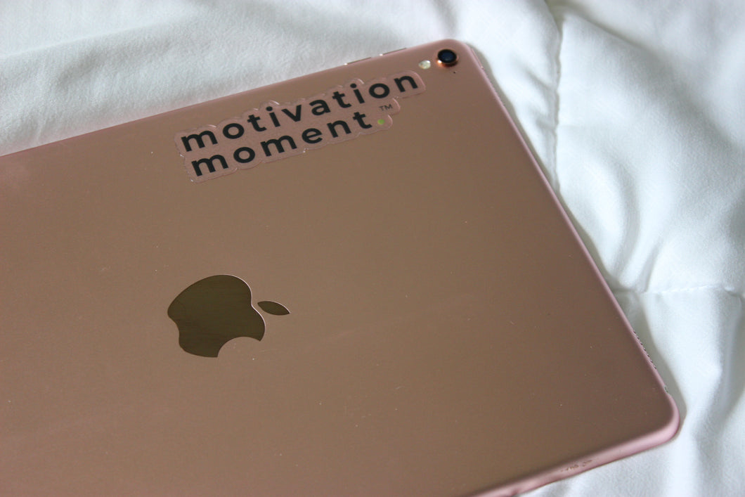 motivation moment.™ Logo Stickers